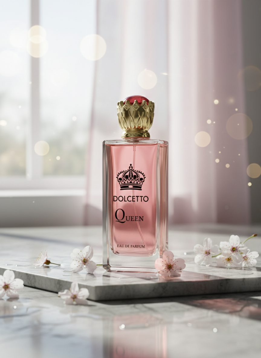 Dolcetto Queen Eau de Parfum for Women – Floral Fruity Scent with Apple, Water Lily, Osmanthus, Lotus, Jasmine, Honeysuckle, Cashmere Wood & Iris – 100ml