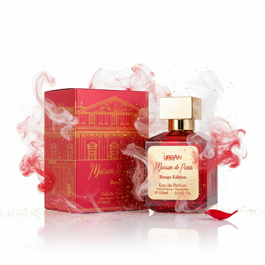 Maison de Paris Rouge Eau de Parfum – Unisex 3.4 oz – Notes of Saffron, Jasmine, Amberwood & Cedar (Inspired Scent)