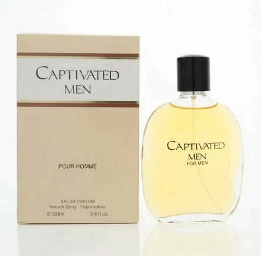 Captivated for Men Eau de Parfum – Warm Amber, Spice & Vanilla | Bold Timeless Scent (100ml)