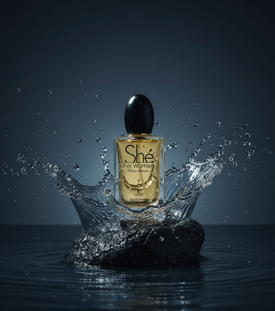 She Eau de Parfum for Women – 3.4 oz – Blackcurrant, Rose, Vanilla & Soft Patchouli