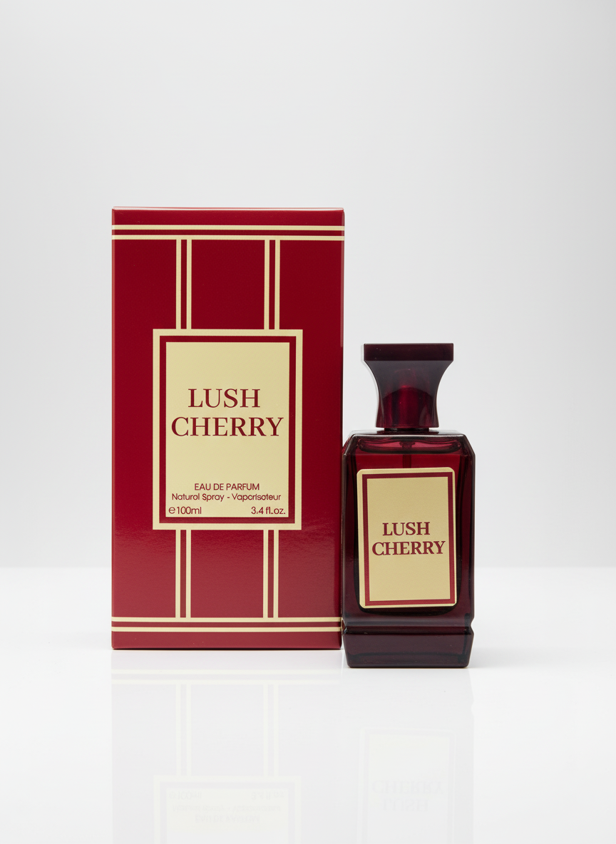 Lush Cherry Eau de Parfum for Women – 3.4 fl oz / 100 ml – Long Lasting Fruity Natural Spray for Women