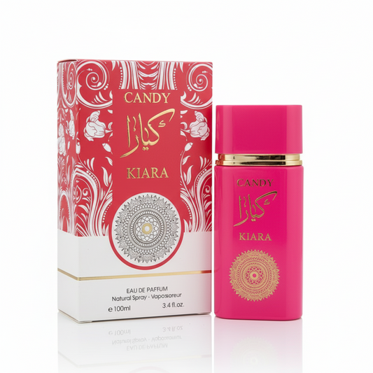 Kiara Candy Eau de Parfum – 3.4 oz – Sweet Vanilla, Caramel, Berries & Creamy Gourmand Notes