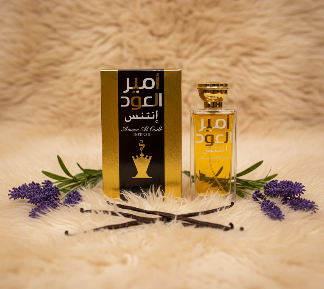 Ameer Al Oudh Intense Eau de Parfum – Rich Oud, Amber & Vanilla | Deep Luxurious Scent (100ml)