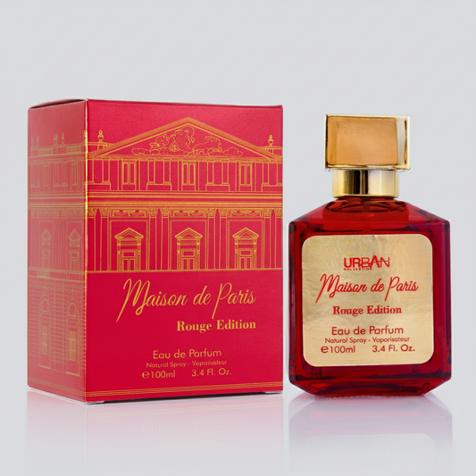 Maison de Paris Rouge Eau de Parfum – Unisex 3.4 oz – Notes of Saffron, Jasmine, Amberwood & Cedar (Inspired Scent)