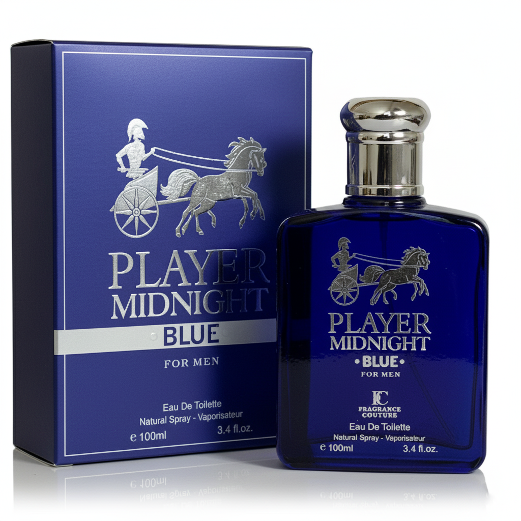 Player Blue for Men Eau de Parfum – Fresh Aquatic & Woody Scent | Clean Masculine Fragrance (100ml)
