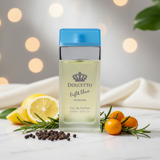 Dolcetto Light Blue – Eau de Parfum 3.4 fl oz – Bright Citrus, Crisp Apple & Soft Jasmine with Cedarwood Base