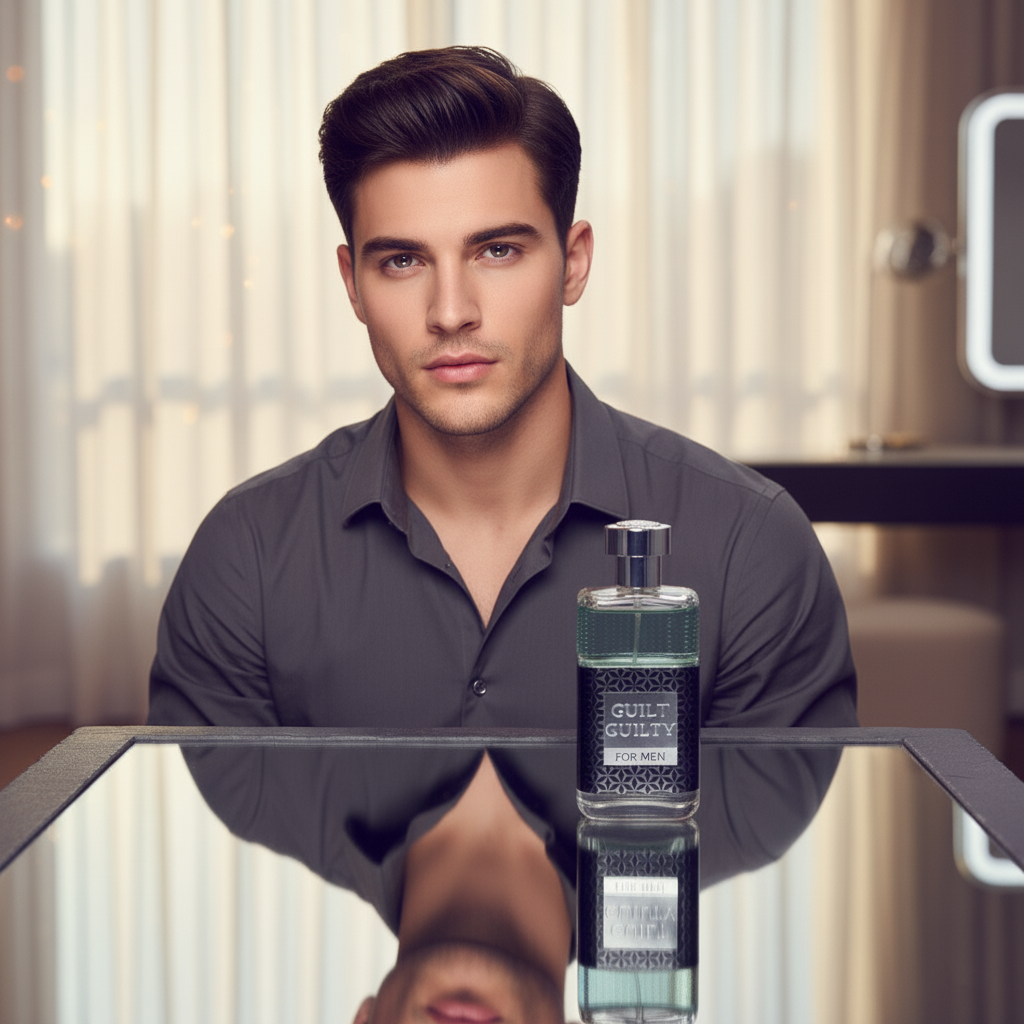 Guilt Guilty for Men – Warm Amber & Fresh Citrus Blend | Sophisticated Long-Lasting Cologne (3.4 Fl Oz)