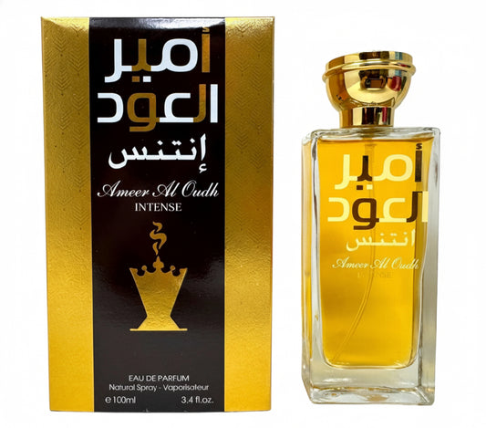 Ameer Al Oudh Intense Eau de Parfum – Rich Oud, Amber & Vanilla | Deep Luxurious Scent (100ml)