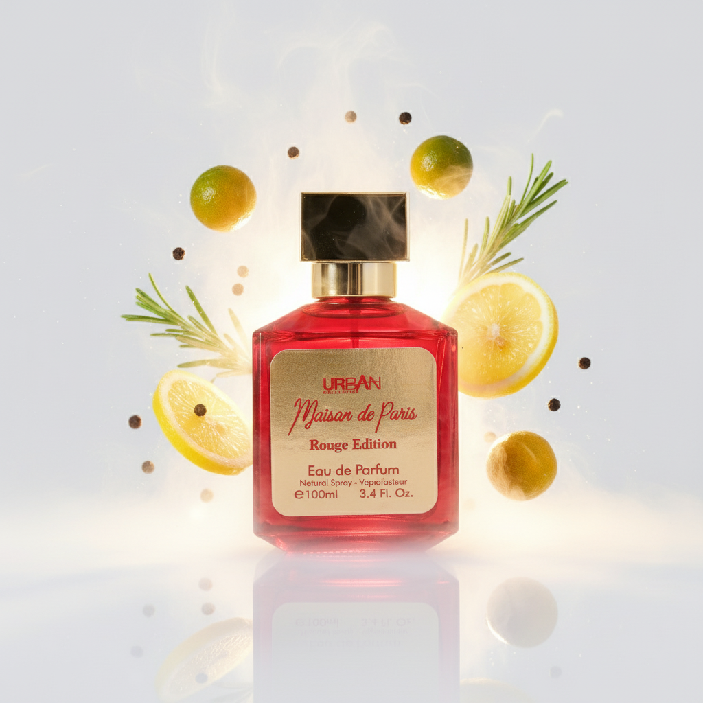Maison de Paris Rouge Eau de Parfum – Unisex 3.4 oz – Notes of Saffron, Jasmine, Amberwood & Cedar (Inspired Scent)