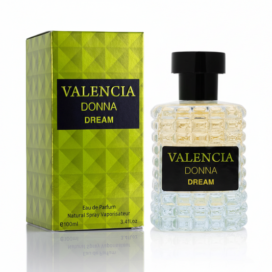 Valencia Donna Dream Eau de Parfum for Women – 3.4 oz – Notes of Lemon, Rose, Musk & Jasmine