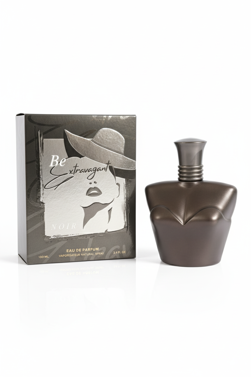 Be Extravagant Noir Eau de Parfum – 3.4 oz – Dark Vanilla, Amber, Wood & Smoky Cocoa Notes