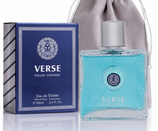 Verse Pour Homme Eau de Parfum – Fresh Citrus & Aquatic Notes | Clean Masculine Scent (100ml)