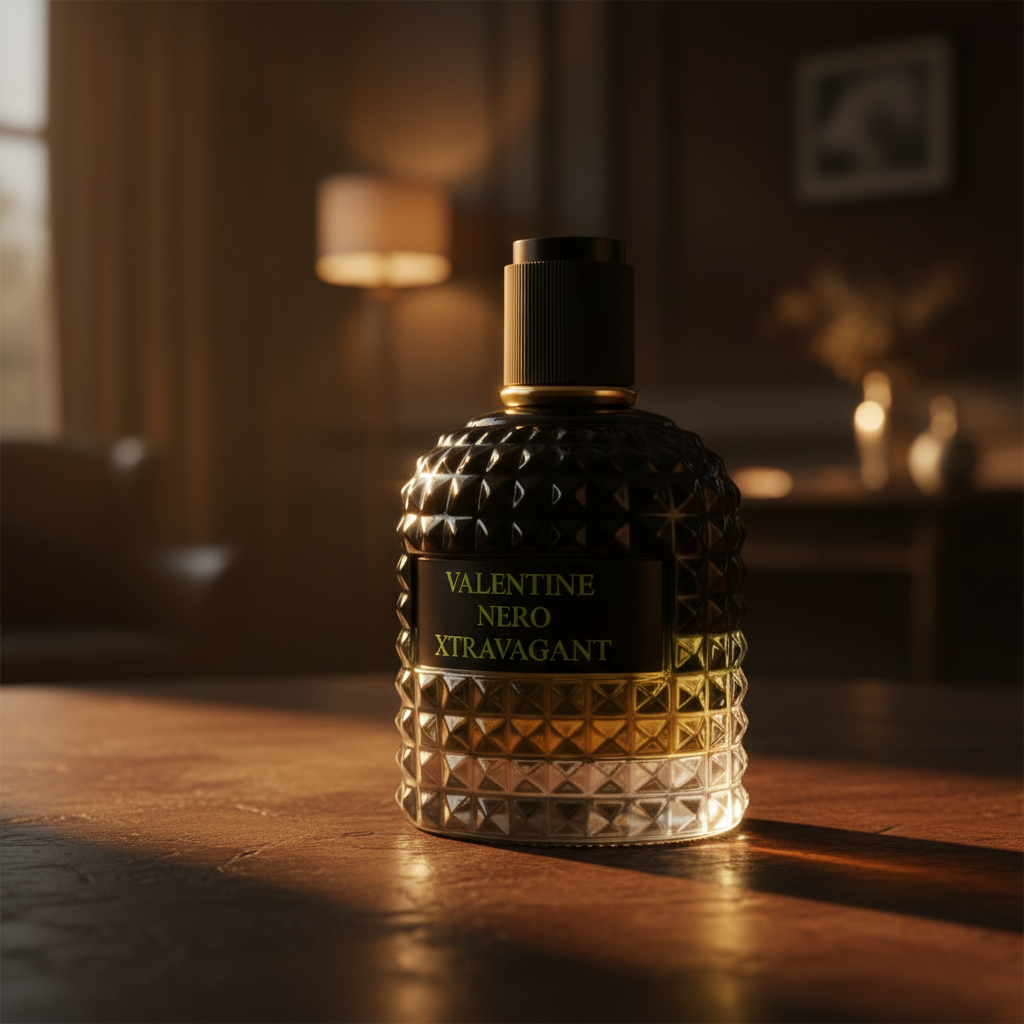 Valentine Nero Xtravagant for Men — Eau de Parfum 100ml, Oriental Fougère Fragrance with Top Notes of Calabrian Bergamot and Espresso Coffee Accord, Finished with Refined Vétiver