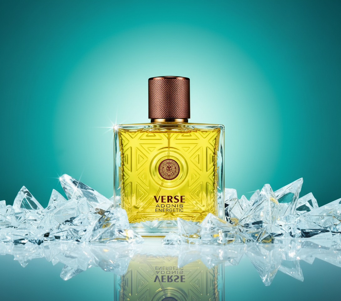 Verse Adonis Energetic for Men Eau de Parfum — Long lasting Scent with Citrus and Woody Notes, Perfect for Day or Night Wear, 3.4 fl oz (100ml) Spray Bottle