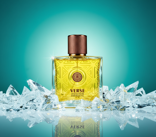 Verse Adonis Energetic for Men Eau de Parfum — Long lasting Scent with Citrus and Woody Notes, Perfect for Day or Night Wear, 3.4 fl oz (100ml) Spray Bottle