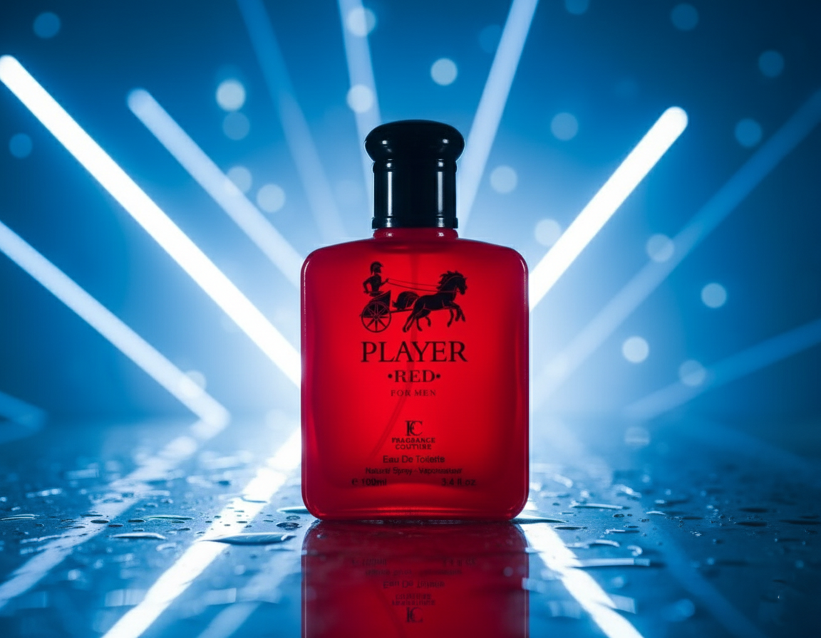 Player Red for Men Eau de Parfum – Fresh Grapefruit, Amber & Coffee | Bold Masculine Scent (100ml)