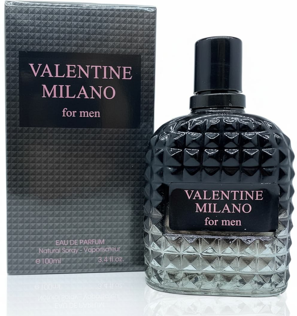 Valentine Milano Eau de Parfum – Spicy Vanilla & Woody Amber Blend | Sophisticated Men’s Fragrance