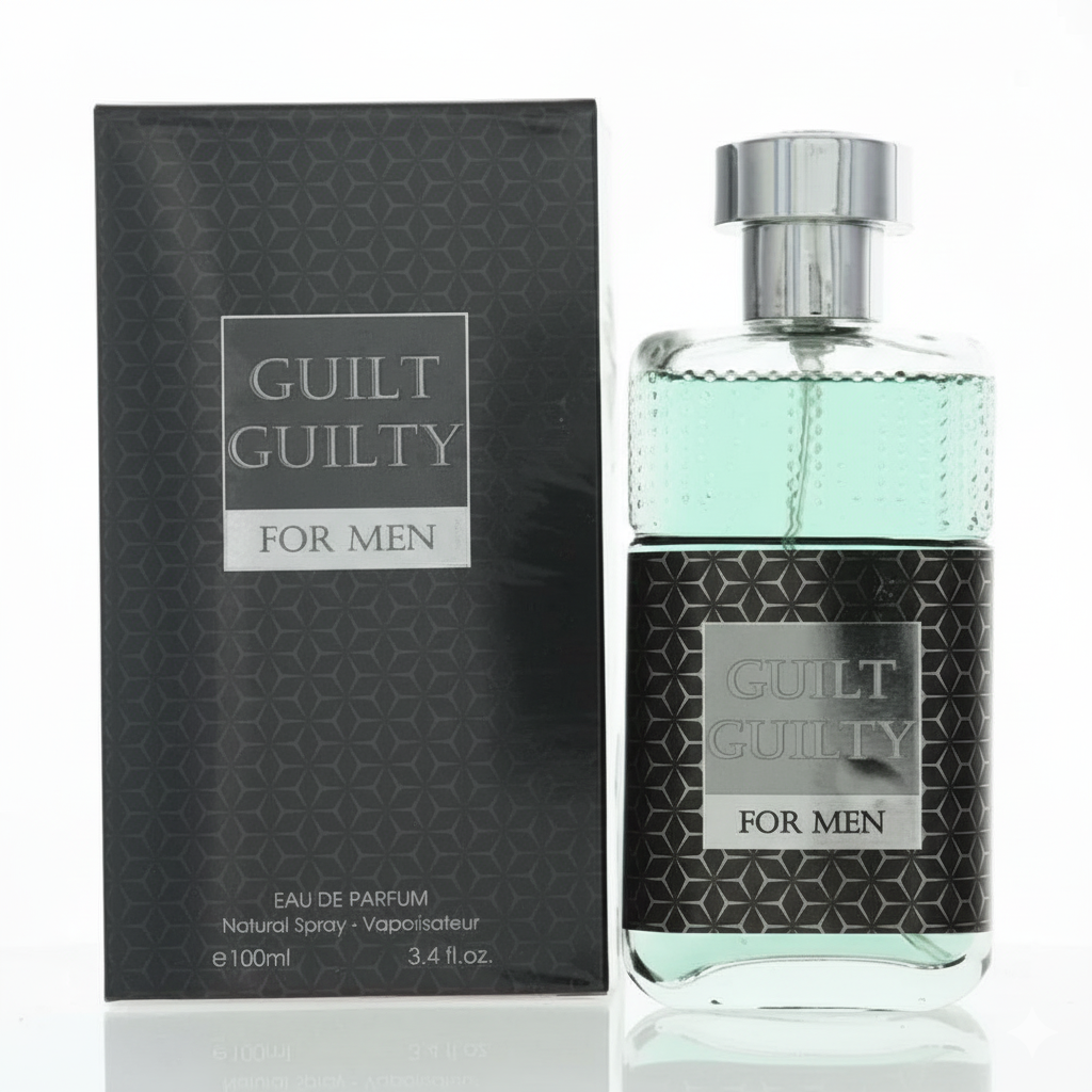 Guilt Guilty for Men – Warm Amber & Fresh Citrus Blend | Sophisticated Long-Lasting Cologne (3.4 Fl Oz)