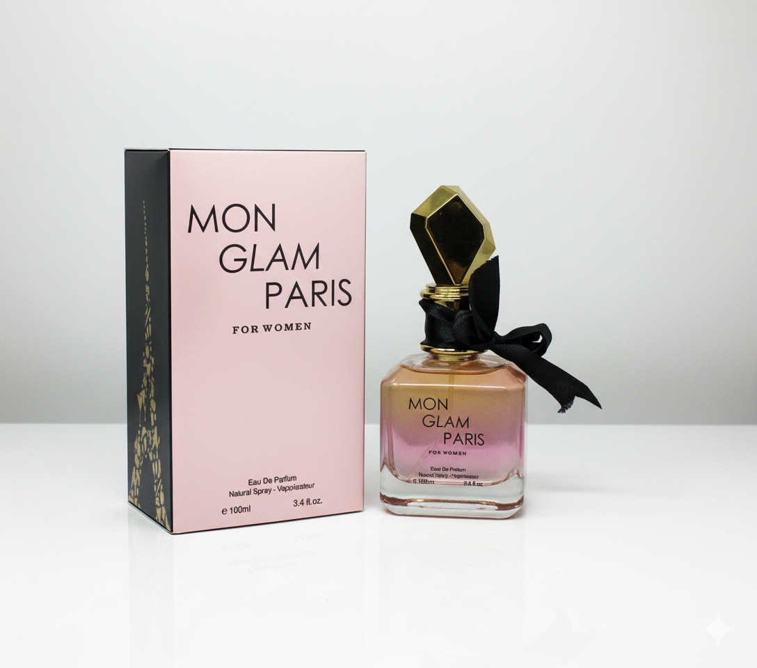 Mon Glam Paris – Eau de Parfum 3.4 fl oz – Bright Berries, White Florals & Soft Musk – Romantic Long-Lasting Women’s Fragrance