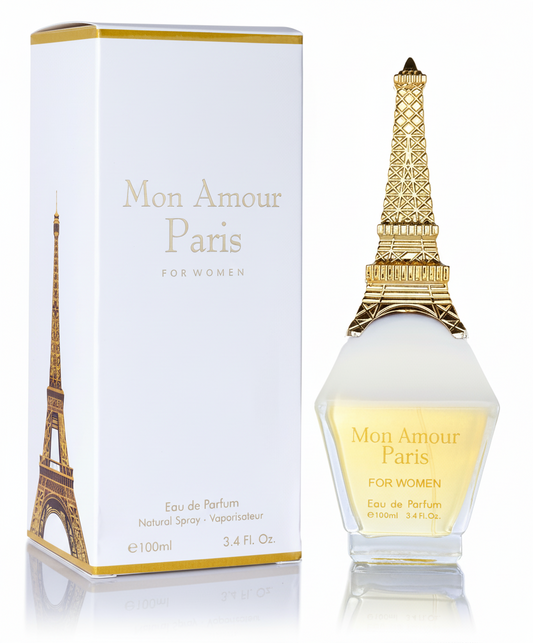 Mon Amour Paris – Eau de Parfum 3.4 fl oz – Radiant White Florals with Jasmine, Ylang-Ylang, Rose & Soft Musk