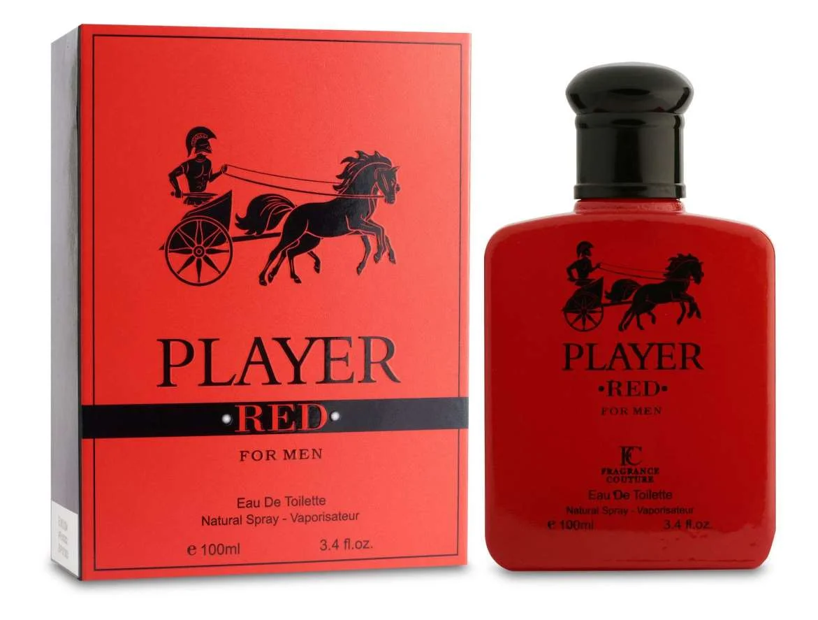Player Red for Men Eau de Parfum – Fresh Grapefruit, Amber & Coffee | Bold Masculine Scent (100ml)
