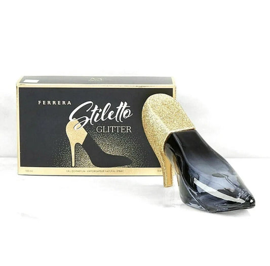 Ferrera Stiletto Glitter – Eau de Parfum 3.4 fl oz – Bright Citrus, Soft Peony, Velvety Rose & Sweet Vanilla