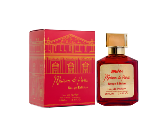 Maison de Paris Rouge Eau de Parfum – Unisex 3.4 oz – Notes of Saffron, Jasmine, Amberwood & Cedar (Inspired Scent)