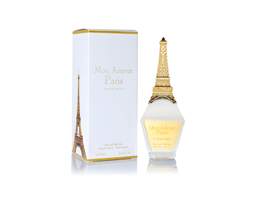 Mon Amour Paris – Eau de Parfum 3.4 fl oz – Radiant White Florals with Jasmine, Ylang-Ylang, Rose & Soft Musk