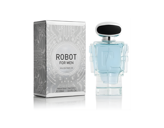 Robot for Men Eau de Parfum – Fresh Lemon, Vanilla & Woody Amber | Futuristic Masculine Scent (100ml)