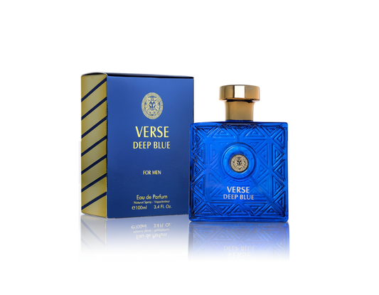 Verse Deep Blue — Eau de parfum Spray for men 3.4 fl oz (100ml) ; A fresh, confident scent add for casual, everyday wear