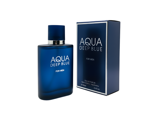 Aqua Deep Blue EDP for Men 3.4oz Marine Bergamot Oceanic